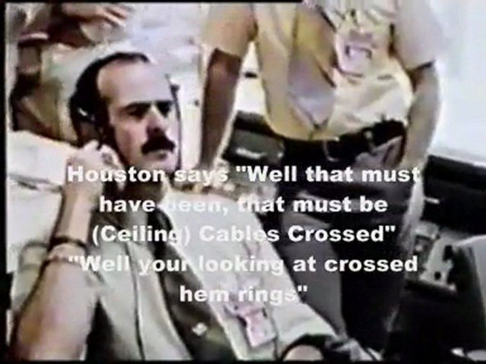 Moon Hoax- Astronauts Ceiling Cables Cross in Fake Moon Bay