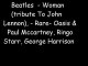 Beatles  - Woman (tribute To John Lennon), - Rare- Oasis &