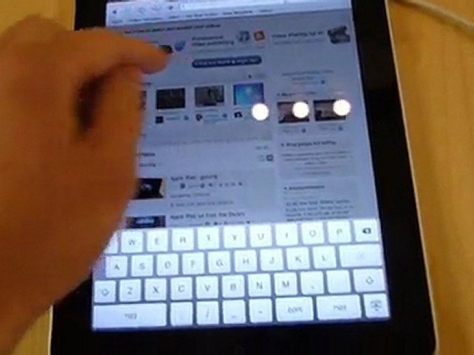 Touching iPad