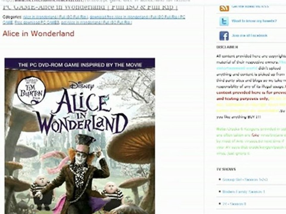 Download Alice in Wonderland  Full ISO & Full Rip