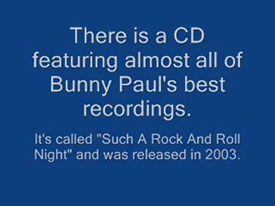 Bunny Paul - Such A Night - 1954