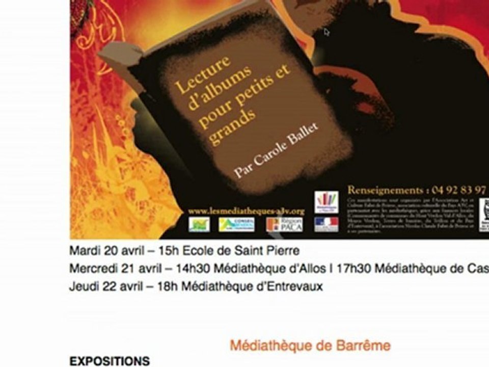 médiathèque du pays A3V  une vidéo de présentation du site