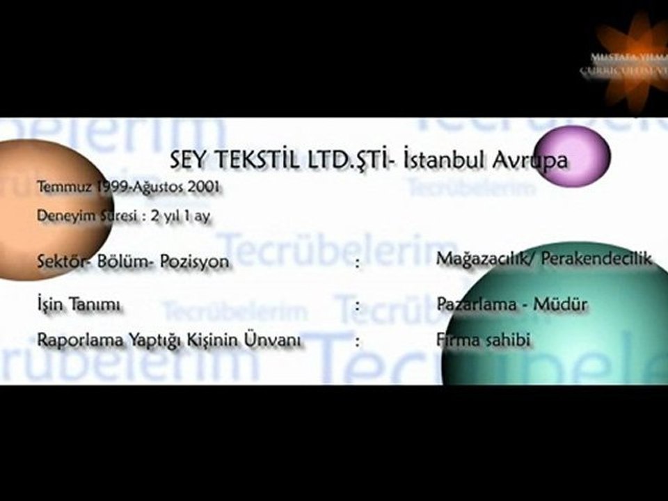 Mustafa Yılmaz CV