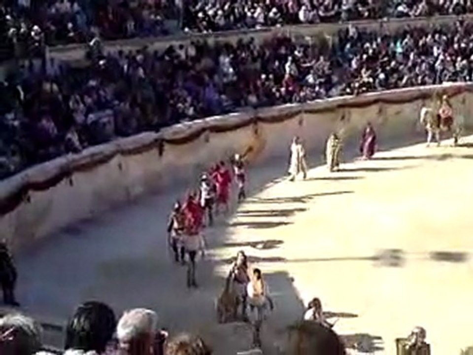 L'entrée des gladiateurs sur la piste !