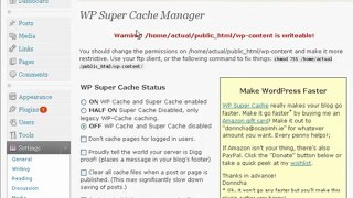 Wordpress Tutorial:Install and Use WP Super Cache