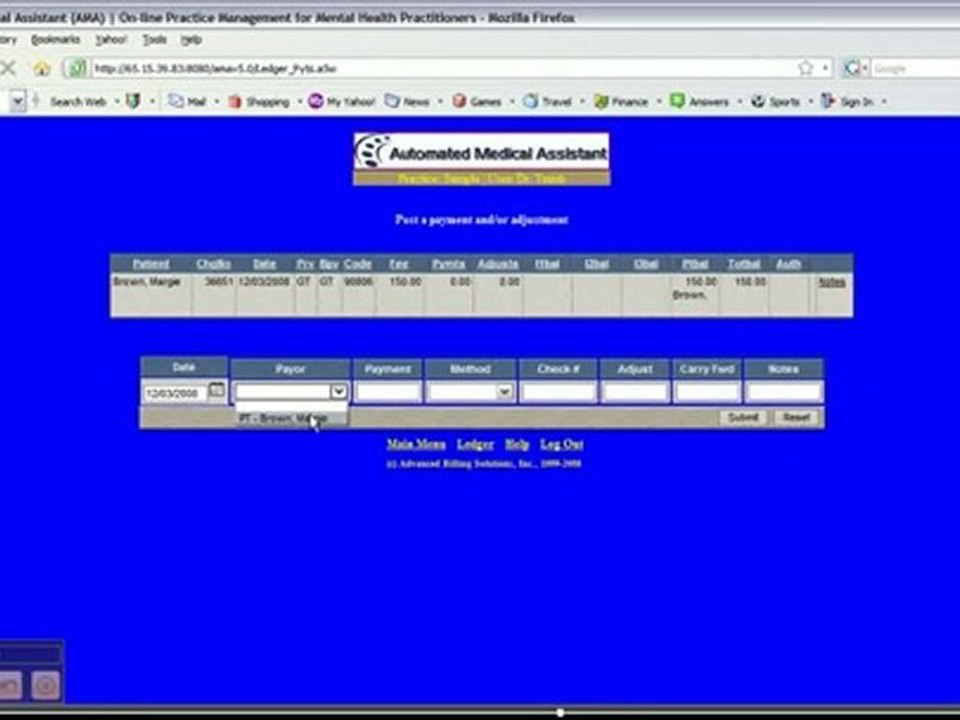 Automated Medical Assistant: Posting Payments