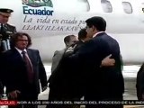 Correa llegó a Venezuela para festejos del bicentenario