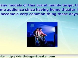 Martin Logan Speaker - Why  Use Ordinary Speakers When Legen