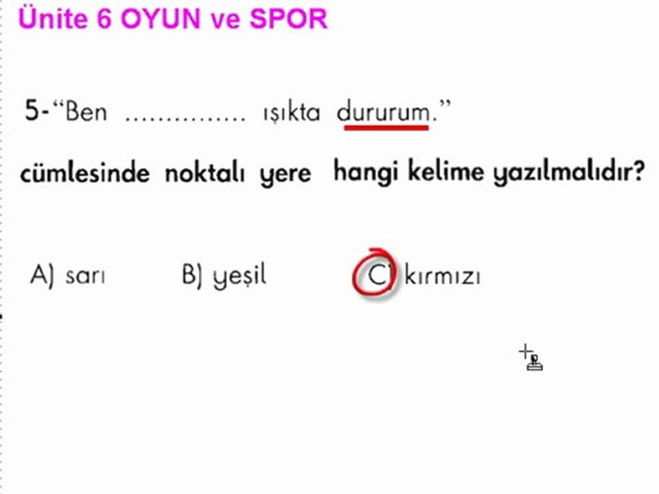 Ünite 6 Oyun ve Spor(www.ilkogretimvideo.com)
