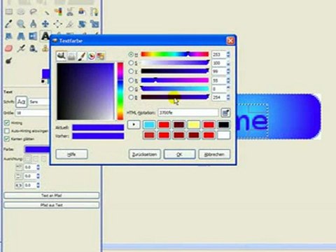 Button für Webseite erstellen mit Grafikprogramm