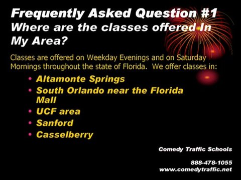 Comedy Traffic School Orlando FL Florida faq04152010