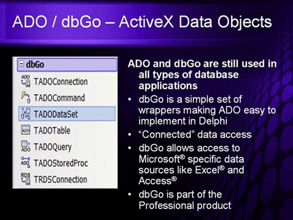Database Access Methods in Delphi - Delphi 101