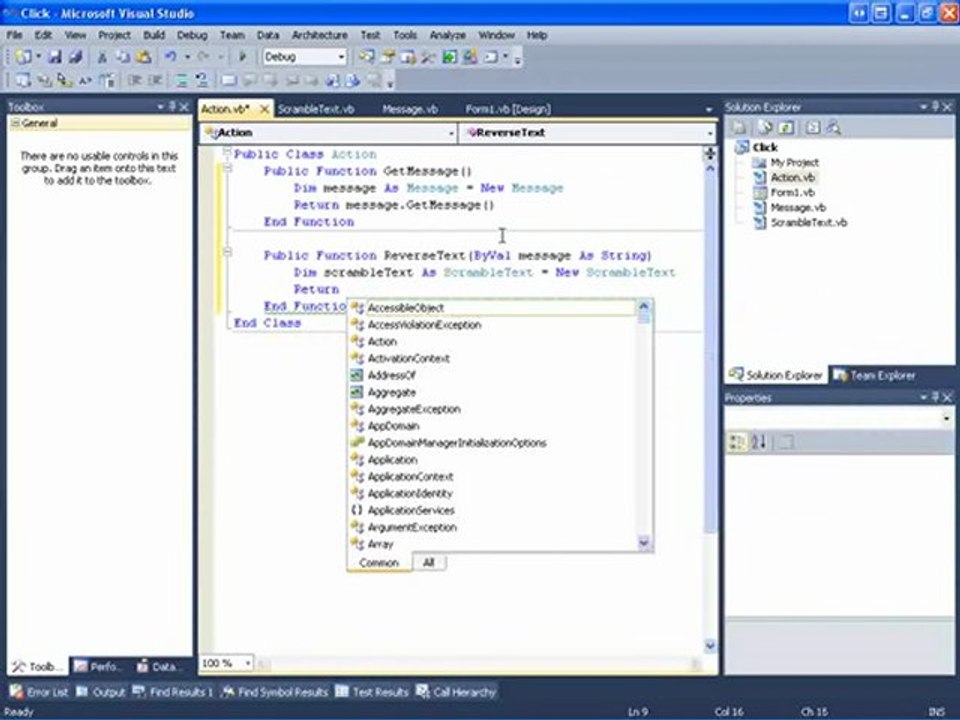 VS2010 Generate Sequence Diagrams