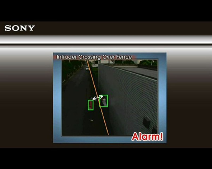 SONY CCTV  Intruder Crossing Over Fence-orj