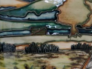 Moorcroft Pottery Elegy B&W Thornton