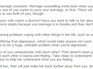 My Wife Wants a Divorce But I Want to Reconcile