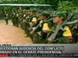 Cuestionan ausencia del conflicto armado en debate presidenc