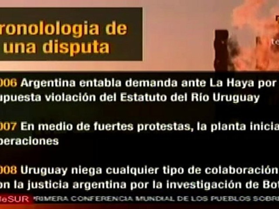 Cronología del diferendo por papelera Botnia