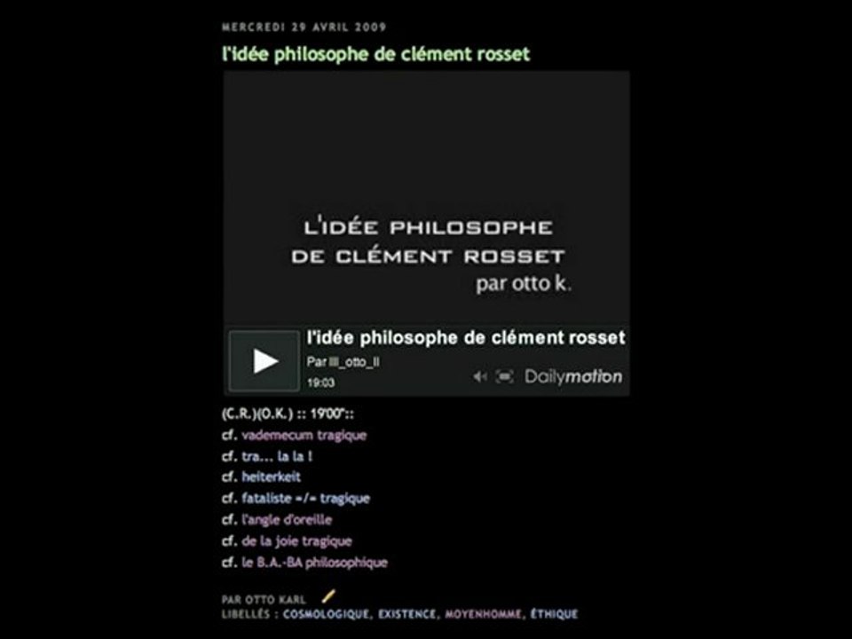(l'idéefixe)(de l'autoroute) du réel