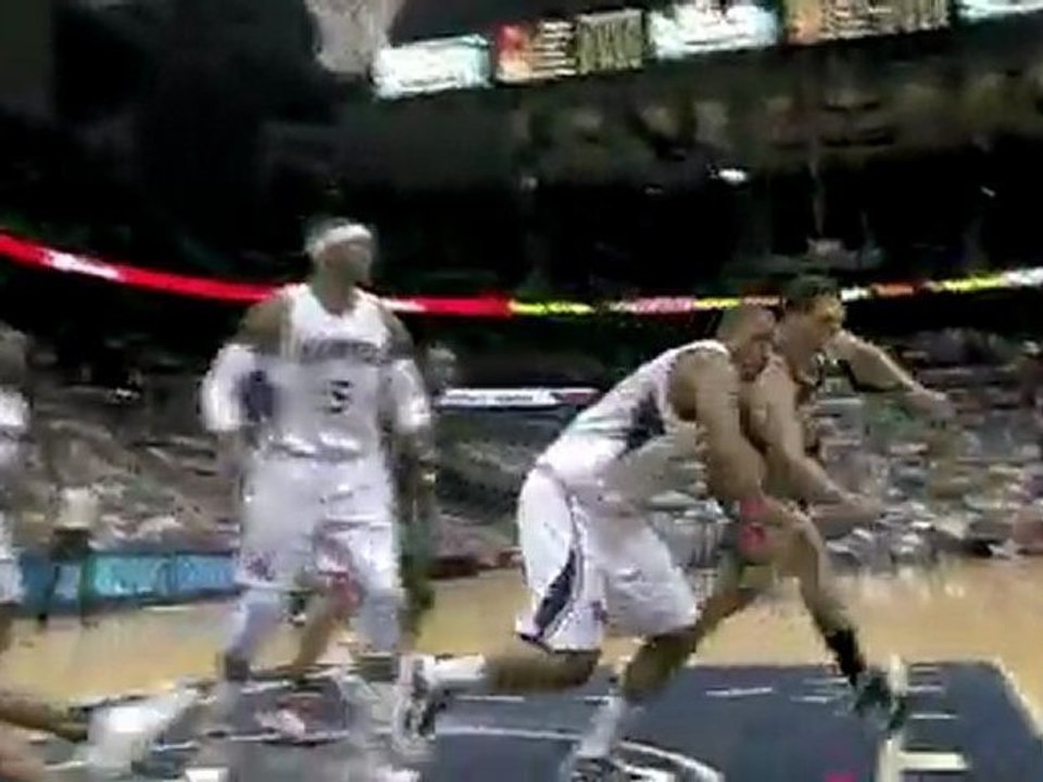 Brandon Jennings attempted layup gets Block by Al Horford
