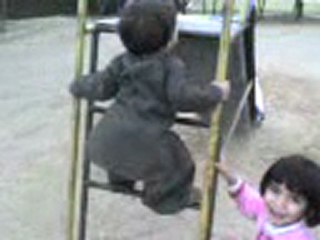 Ahmed Shah kasi Playing in the Garden