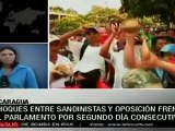 Sandinistas bloquean Parlamento en Nicaragua