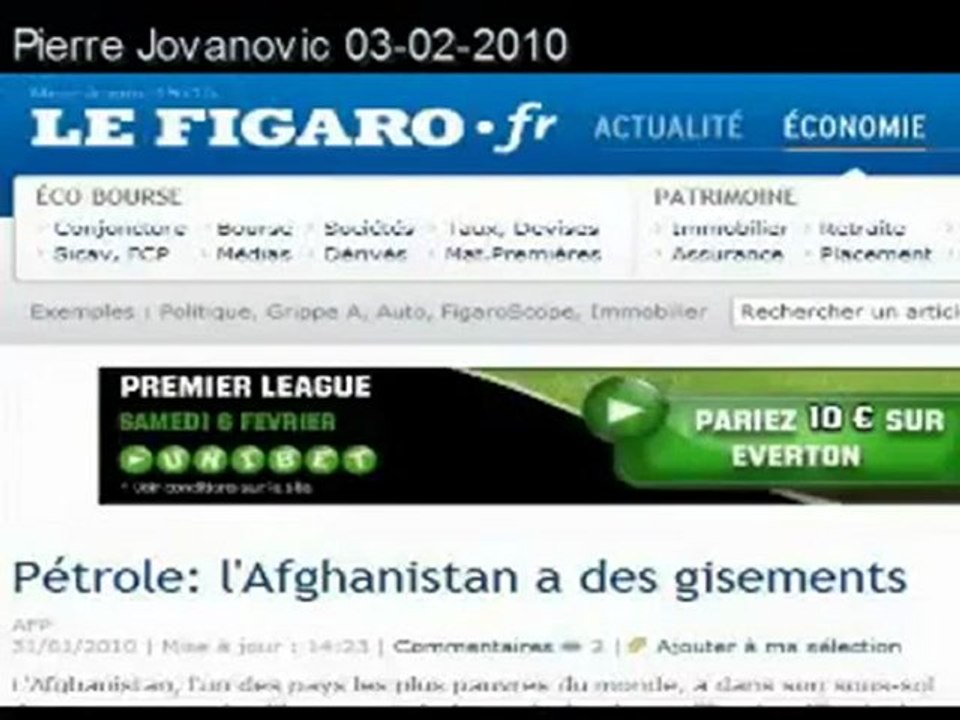 AFGHANISTAN pour 1000Milliards de $