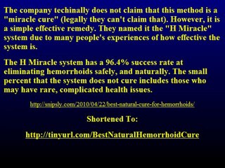 Best Natural Hemorrhoids Cure