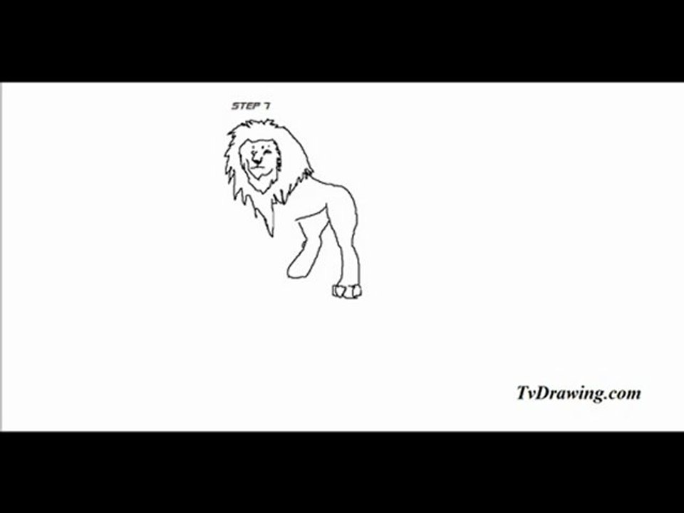 How to Draw a Simple Cartoon Roaring Lion( Head, Face, and B