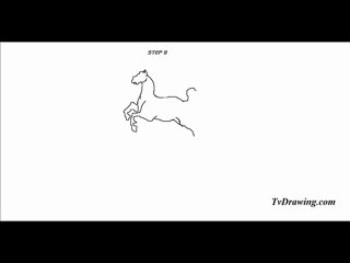 How to Draw a Simple Horse Face Head Running and Jumping Gal