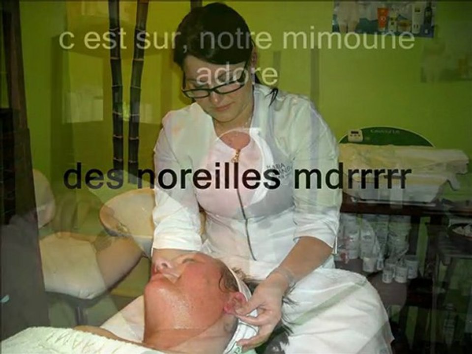 mimoune en institut de beauté