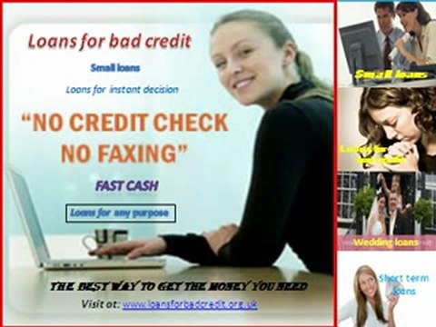 Instant decision loans for bad credit- small loans