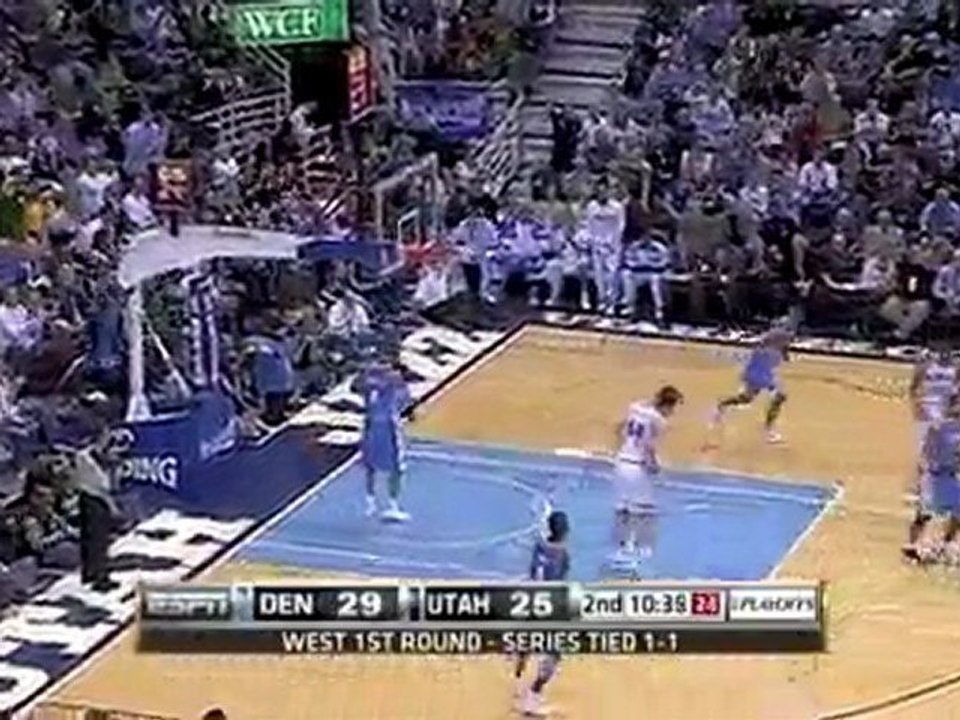 Paul Millsap takes the pass and finishes with a powerful sla