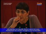 Conseil municipal du 25 mars 2010 (Nathalie Sayac)