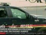 Sicarios asesinan a seis policías y un civil en México