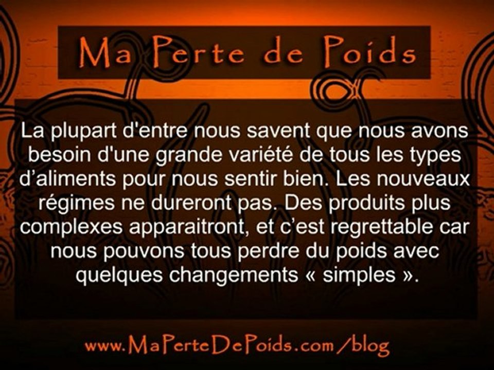 Ma Perte de Poids - Perte De Poids Se Stabiliser Simplement