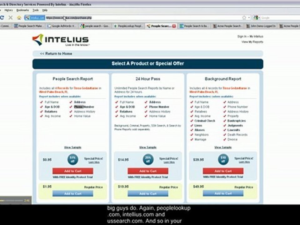 ACME People Search captioned - Step 2 - Tissa Godavitarne