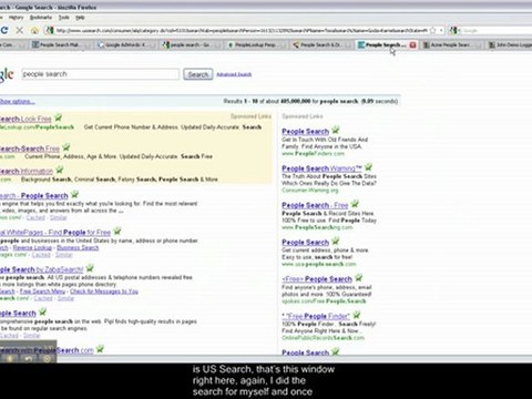 ACME People Search captioned - Step 1 - Tissa Godavitarne