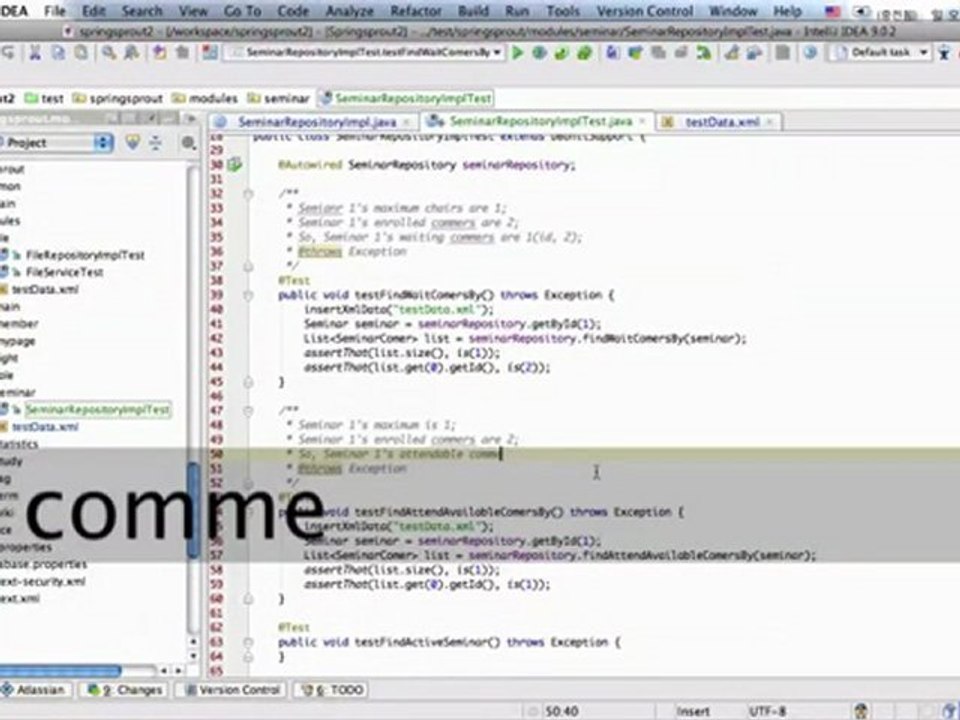 [SpringSprout] Testing DAO