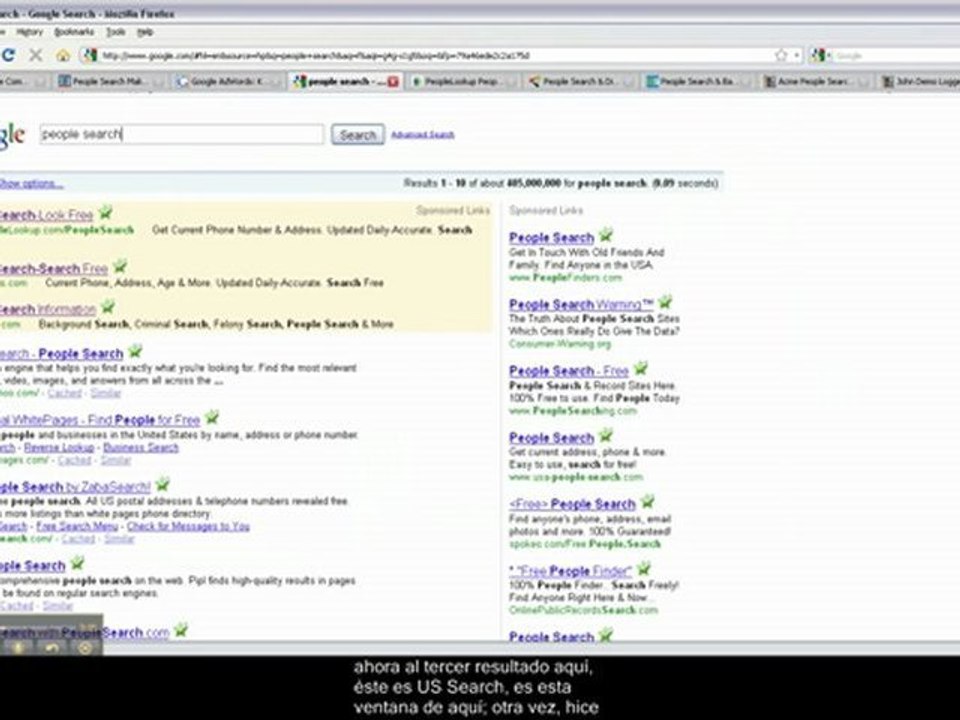 ACME People Search en Español - Paso 1 - Tissa Godavitarne