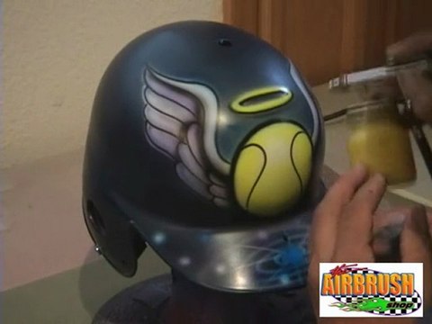 Airbrushing batting Helmets (Fastpitch Softball)