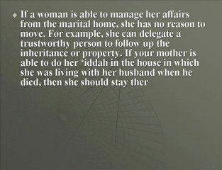 Islamic Questions-66(10 Qs on Waiting Period, Marriage, mos