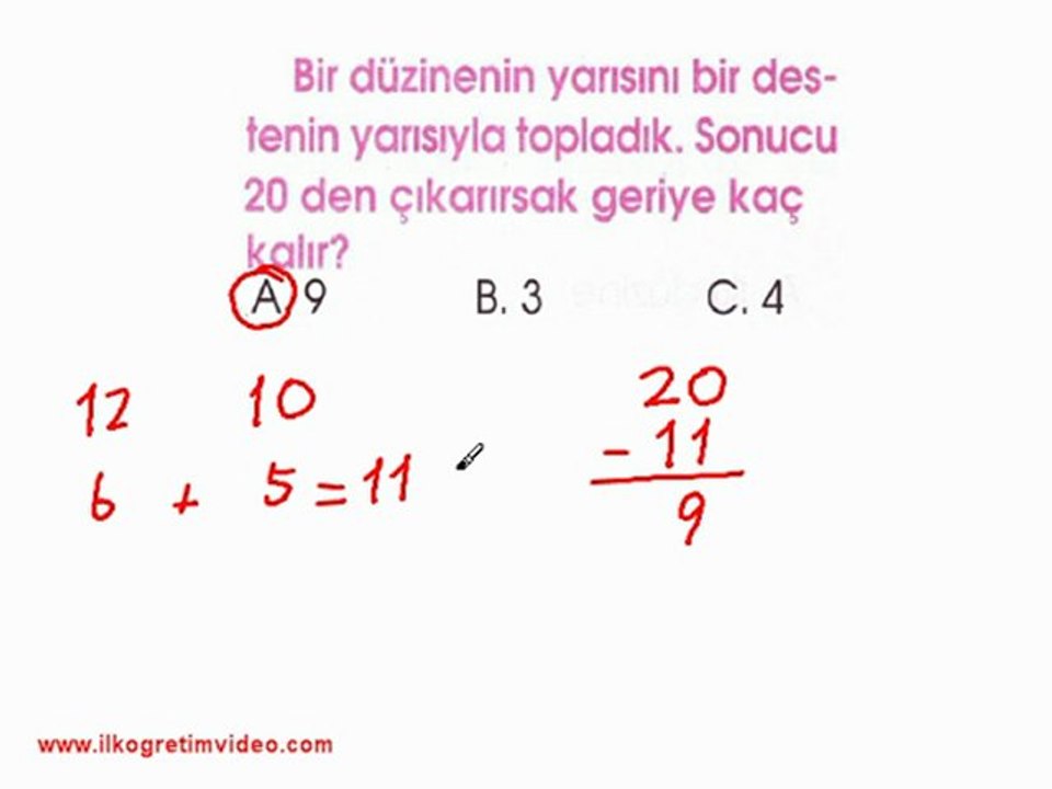 ÇIKARMA PROBLEMLERİ 2(www.ilkogretimvideo.com)