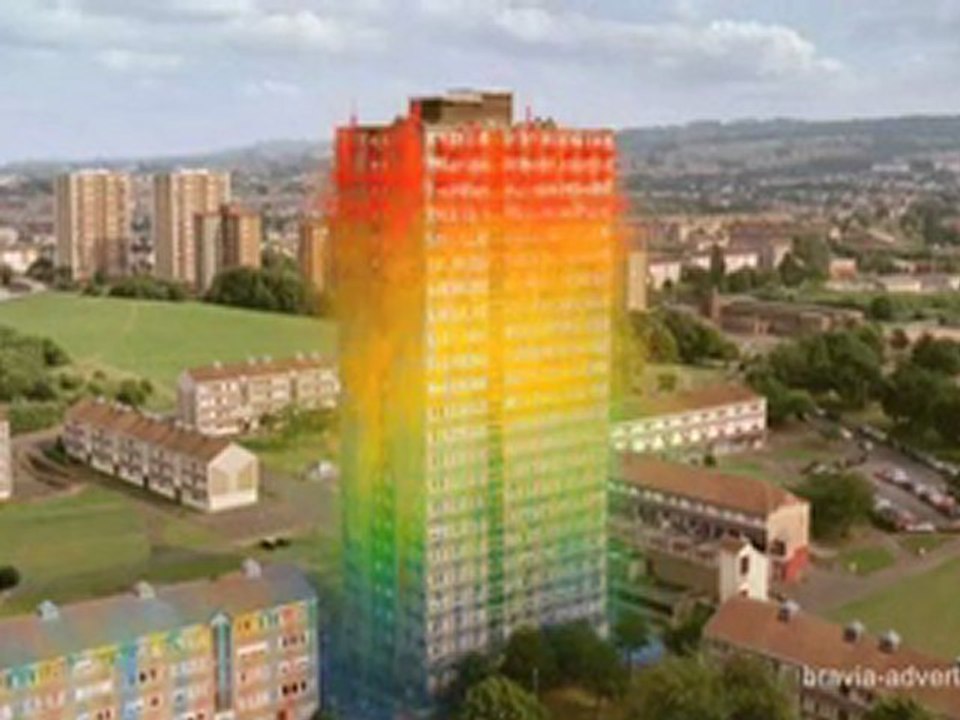 Publicité  Sony bravia peinture