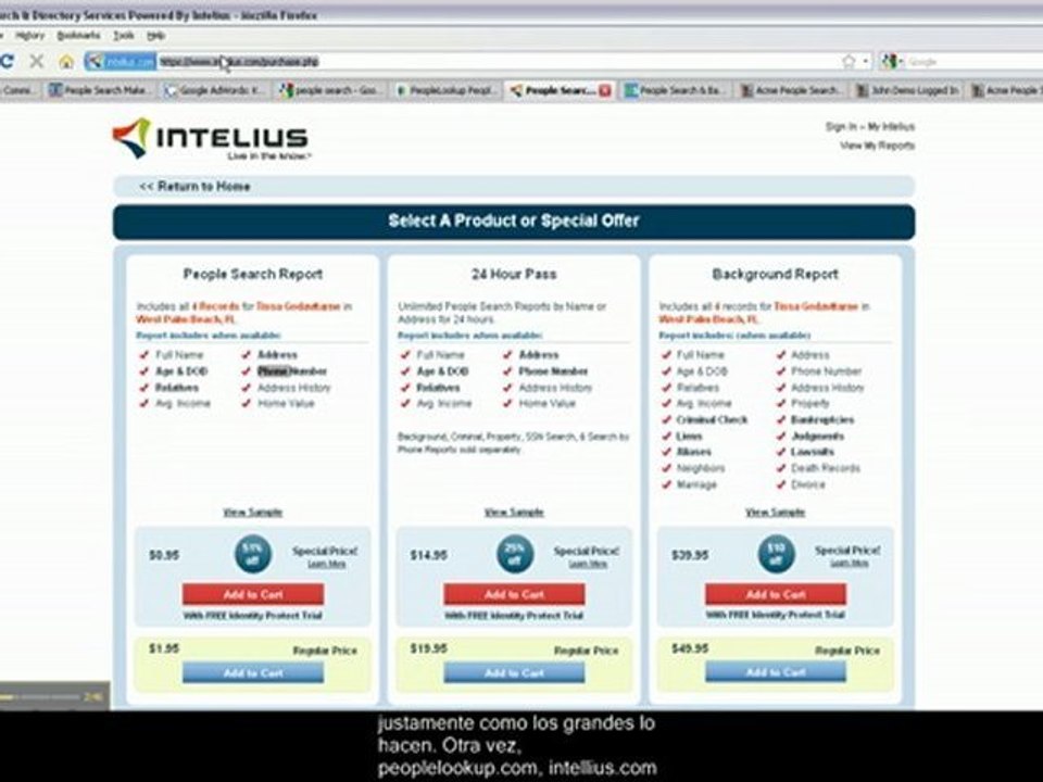 ACME People Search en Español - Paso 2 - Tissa Godavitarne