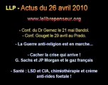 Actus du 26 Avril 2010 - LLP MDI mdr