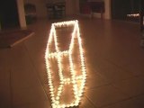 Illusione ottica con 400 candele