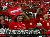 Llama Chávez a participación masiva en internas del PSUV