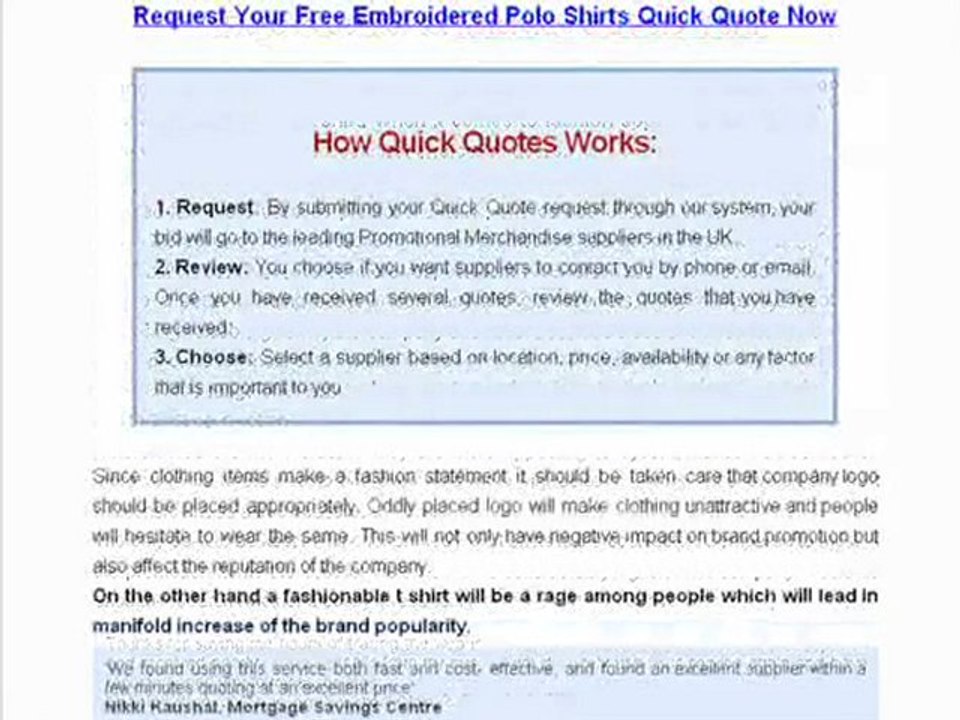 Embroidered Polo Shirts