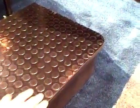 A wooden Bus Step Stool